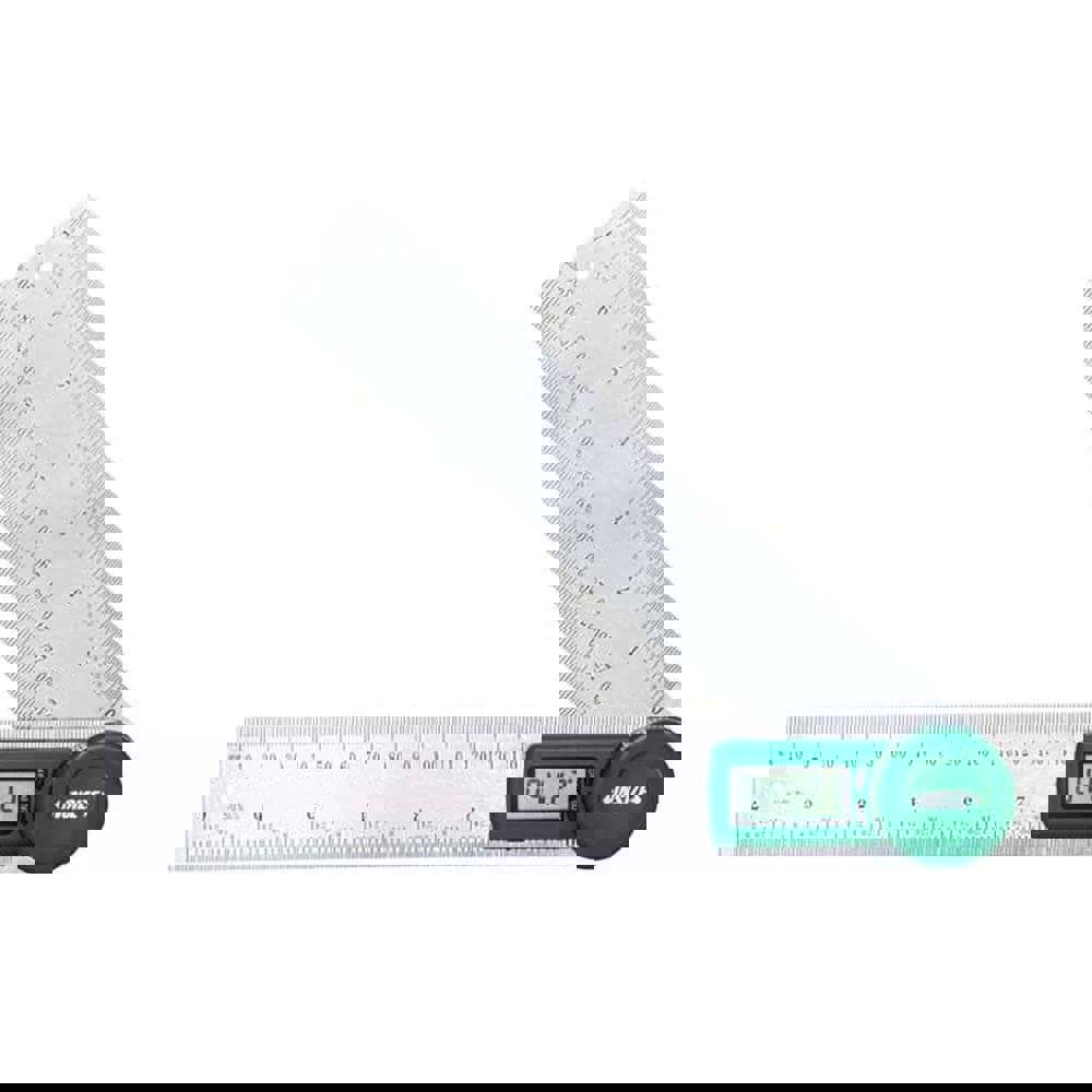 Digital & Dial Protractors; Style: Protractor ; Measuring Range (Degrees): 360.00 ; Blade Length (Inch): 8 ; Magnetic Base: No ; Resolution (Degrees): 0.1000 ; Accuracy (Minutes): 0.03